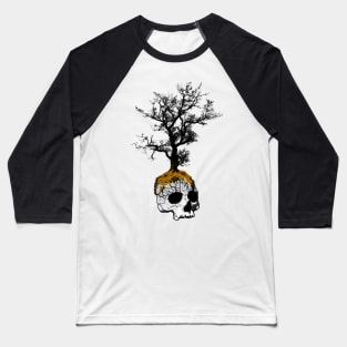 Tree Skull Winter Baseball T-Shirt